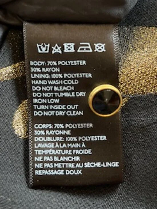 Eyedoll Anthropologie Black & Gold Panther Dress Woman's Size 4 - Picture 11 of 11